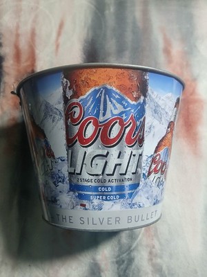 Coors Light The Silver Bullet Beer Bucket 5 Qtz