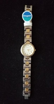 NWOT Nexus Two Tone Watch Water Resistant Link Band 7.25'' Max Size New Battery