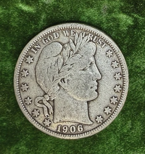 1906-P Barber Silver Half Dollar VF