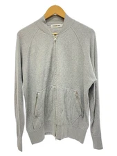 A BATHING APE BAPE Double Zip Jacket Gray Cotton Back Print APE NEVER #EK AHB