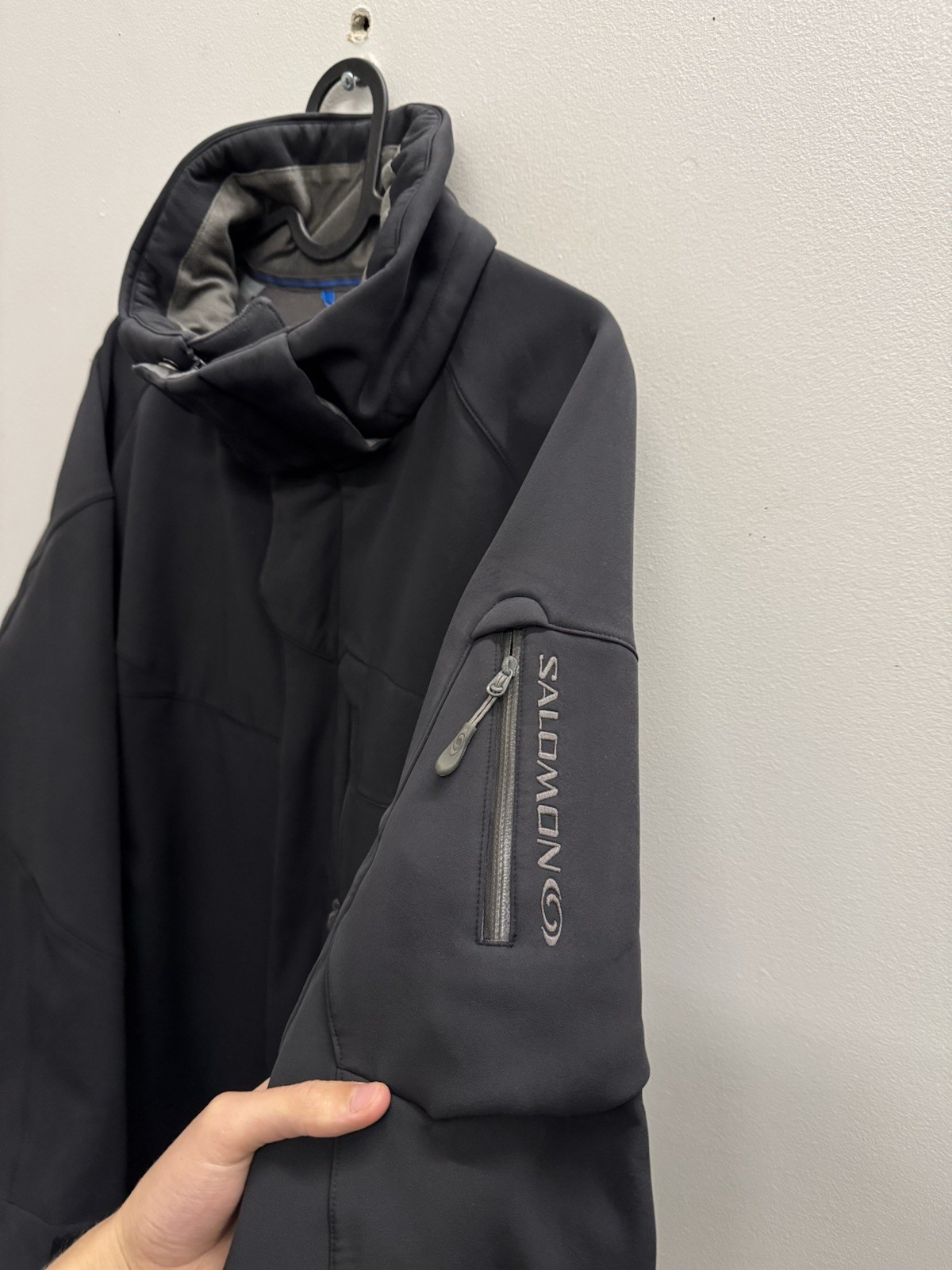 Giacca uomo vintage anni 00 Salomon Shell impermeabile foderata in pile taglia small