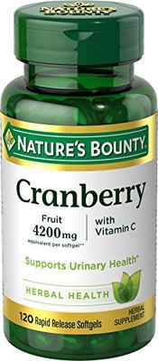 Nature's Bounty Cranberry, Herbal Health Supplement With Vitamin C, Su