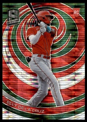 2023 Panini Chronicles Elly De La Cruz #29 Spectra Green Pulsar 23/25 Reds