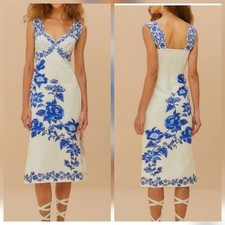 XS Farm Rio Casade Floral Linen Mididress