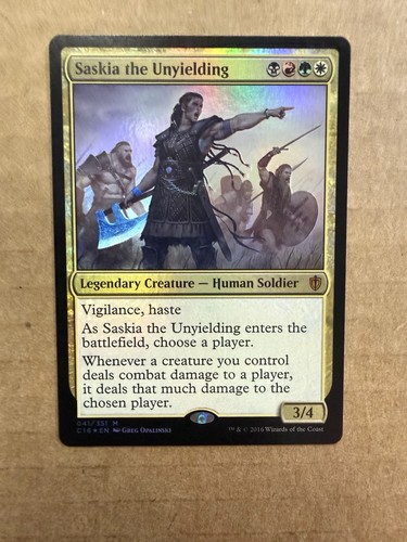Saskia the Unyielding Foil C16 041/351 Mythic MTG Commander 2016 LP