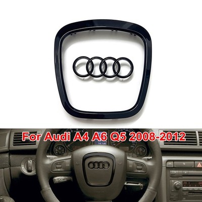 Dekorati Abzeichen Lenkrad Emblem Zierrahmen Chrom Für 08-12 Audi A4 A6 Q5