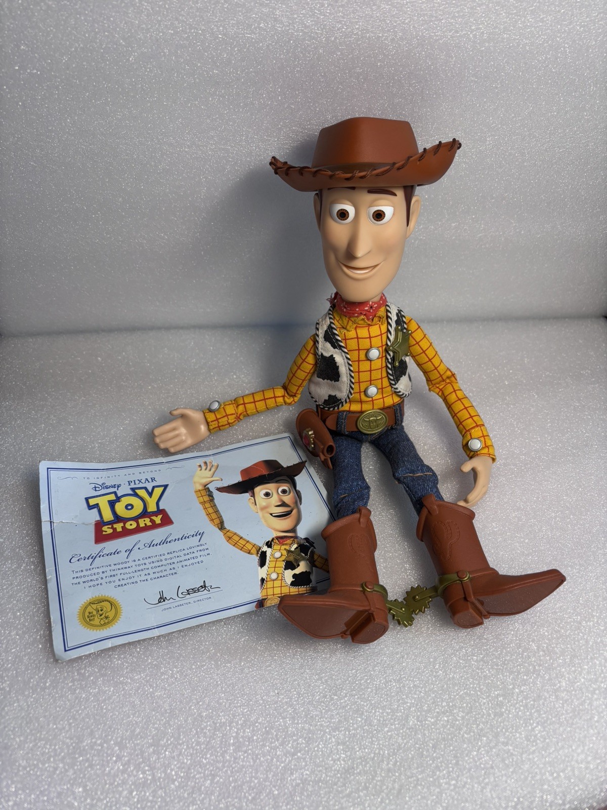 Toy Story Signature Collection Woody Interactive Talking Doll -Hat & Certificate