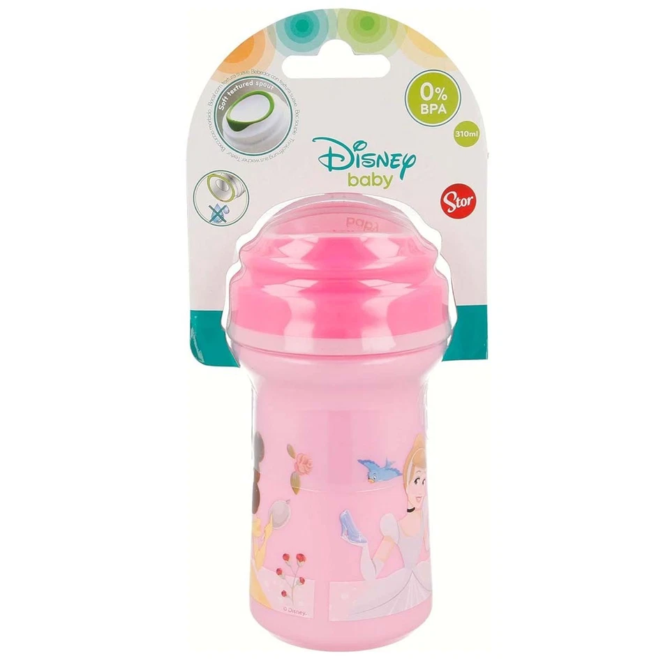 Princess, Botella de agua de 310 ml para niños con boquilla de plástico sin BPA - Imagen 4 de 4