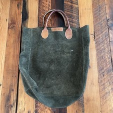 Vintage GH Bass Suede Leather Tote Bag RARE