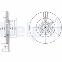 2X Delphi Bremsscheibe BG3528 FüR Audi Seat Skoda VW