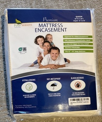 Four Seasons Essentials Premium Queen Mattress/Box Spring Encasement Waterproof