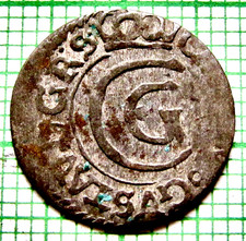 MEDIEVAL LIVONIA RIGA SWEDISH ADMINISTRATION Carl X Gustav 1660 SOLIDUS Billon