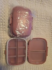 2 Travel Pill Organizer 8 Compartments Portable Pill Case Box Jewelry Case