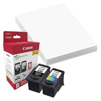 Canon PG-560XL + CL-561XL Schwarz Color + 50 Blatt Fotoglanzpapier Ts 5300 5350