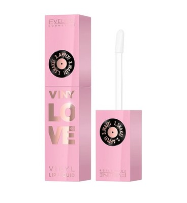Eveline VinyLOVE 01 Pinky - Vinyl-Flüssiglippenstift, starker Glanz