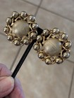 Hobe' gold tone clustered beaded clip earrings — photo 2