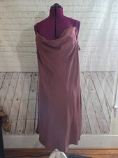 maree pour toi Plus Sz 18 Rayon Viscose Fall Brown Slip Midi Dress Baddie Sexy 