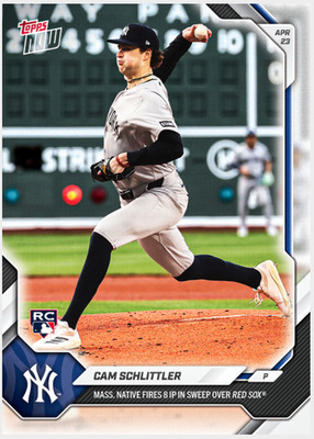 2026 Topps Now Cam Schlittler #114 (RC) Mass. Native
