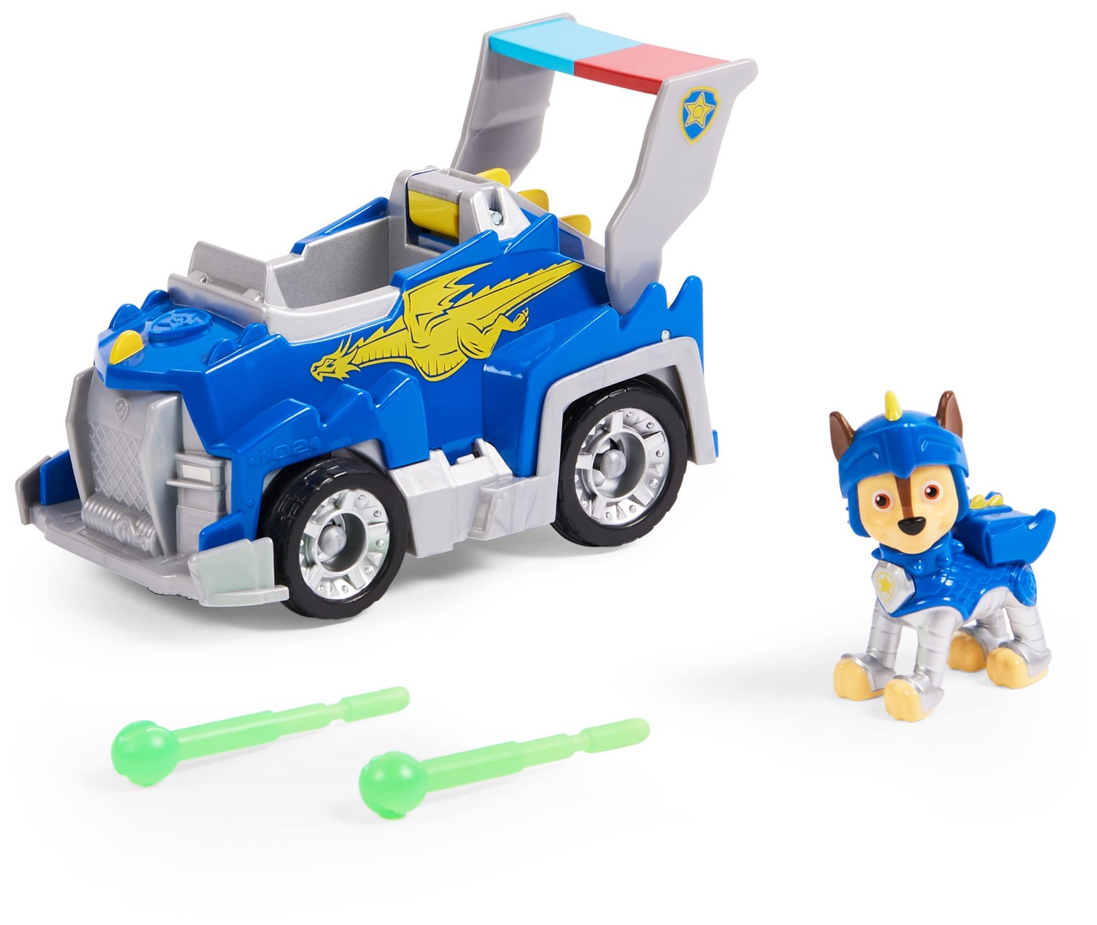 Véhicule Chase Paw Patrol Rescue Knights avec figurine de chevalier bleu 6063584