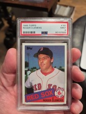 1985 Topps Roger Clemens Rookie #181 PSA MINT Boston Red Sox