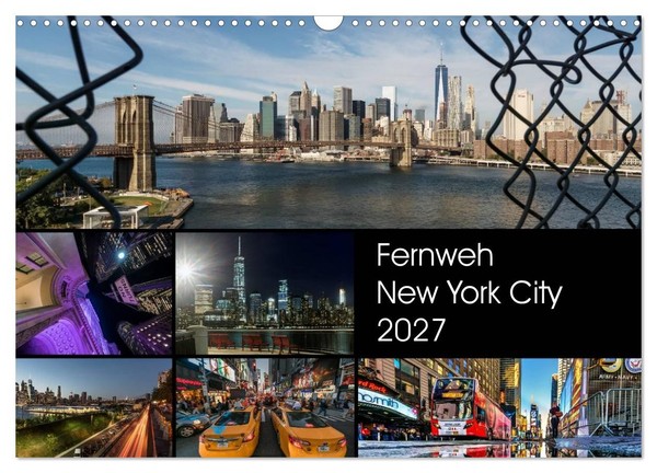 "Calendar 2027 · US Version · Fernweh New York City (Wall Calendar 2027 17\" × 12\""-image