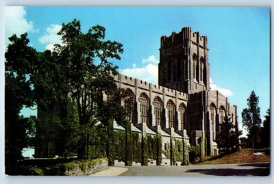 1960 West Point New York Vintage Postcard Cadet Chapel Gothic Structure Building