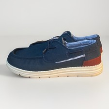 Bruno Marc Men  s Knitted Fabric Slip-On Casual Loafers, Navy Blue Size 11