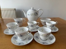 Vintage Shelley Sycamore 14100 coffee tea set pot 5 cups saucers jug sugar vgc