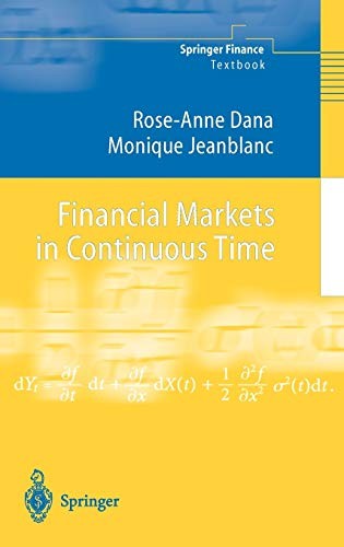 Springer Black Financial Markets In Continuous Time - Image 2