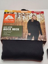 Womens Base Layer Mock Neck Outdoor Winter Ozark Trail Warmest Large Black New