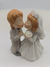 Vtg.1983 Bride and Groom Wedding Marriage Figurine Lefton Cake Topper
