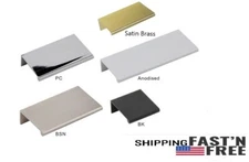 Silverline Finger Edge Pulls Aluminum Cabinet Door Drawer Handle / wood screws.