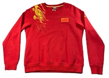 K-bird Deduce Grace Women Red Sweatshirt Size L Chinese Flag Logo