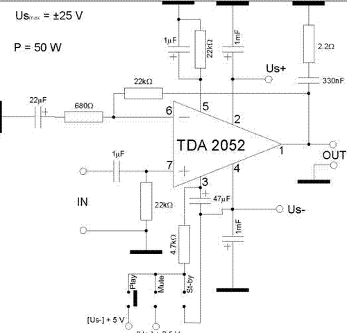 Amplificador Hifi TDA2052V 60W - Imagen 2 de 2