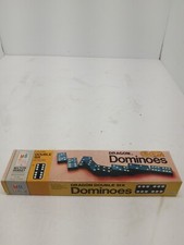 Vintage 1970 Milton Bradley Dragon Haslam Double Six Wooden Dominoes 28 Pieces