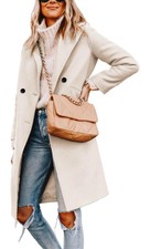 Witchery Wool Blend Pink Beige Coat For Women (xl)