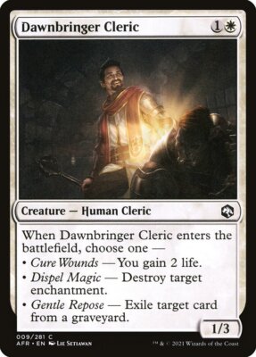 Dawnbringer Cleric (009) Adventures in the Forgotten Realms AFR MTG Magic