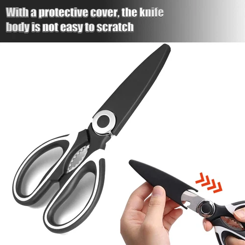 2 Stainless Steel Kitchen Shears Heavy Duty Scissors for Meat Fish Chicken Bones - Picture 13 of 13