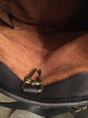 Coach Brown w/ Black Trim Leather Shopper - Picture 10 of 11