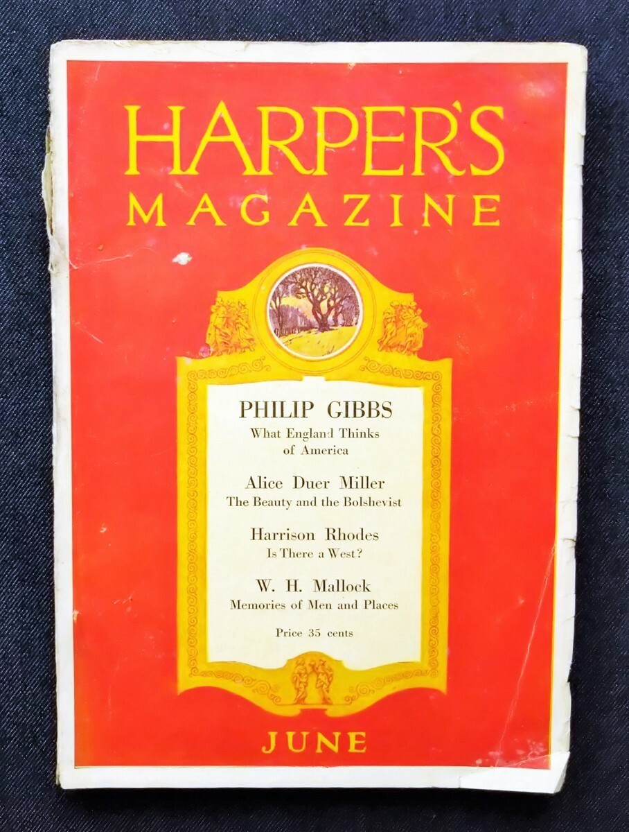 Harper's Monthly magazine June 1920 Antique Fashion advertisements Book art