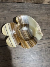 VTG Carved Onyx Fish Shaped Ashtray