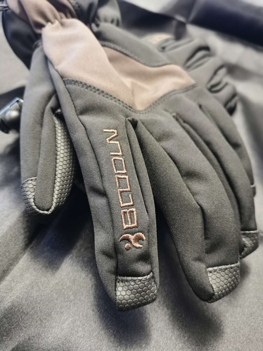 BOODUN black brown ski gloves UK