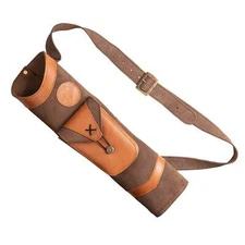 New Bear Superlite Back Quiver Traditional Recurve Long Bow Case W/ arrow holder