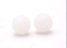 5 pc. Opaque White Silicone 15mm beads Food Grade silicone Solid color 121191031