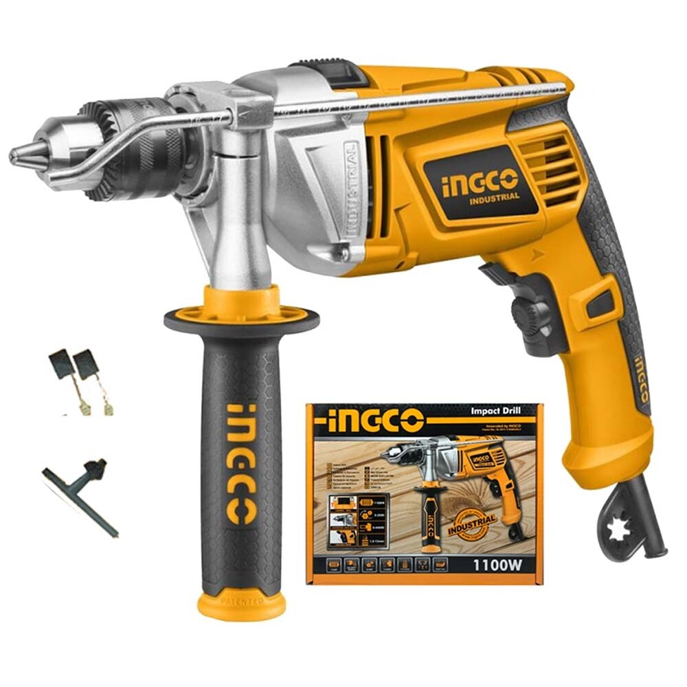 Ingco TRAPANO A PERCUSSIONE 1100 W ELETTRICO PROFESSIONALE velocità variabile