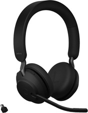 Jabra Evolve2 65 Ms Wireless Headphones With Link380c, Stereo, Black – Wireless
