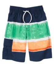GYMBOREE ROCK THE WAVES COLORBLOCK BOARDSHORTS SWIM TRUNKS 5 6 7 8 NWT