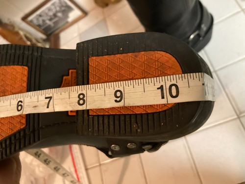 HARLEY DAVIDSON MOTORCYCLE SQUARE TOE BOOTS BLACK LEATHER VINTAGE USA 9.5 M - 第 15/16 張圖片