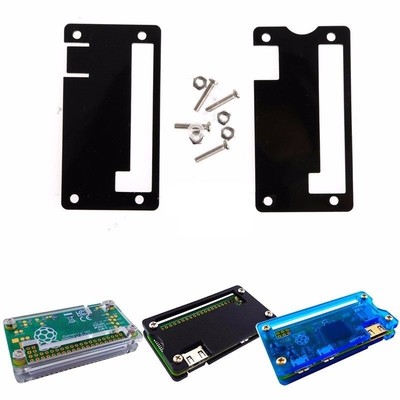 Clear Acrylic Case For Raspberry Pi Zero – Protective & Cool – Blue/Black