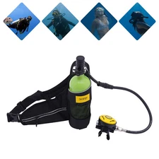 1L Mini Scuba Tank Underwater Dive Portable Lungs Deepest 32.8ft Scuba Oxygen